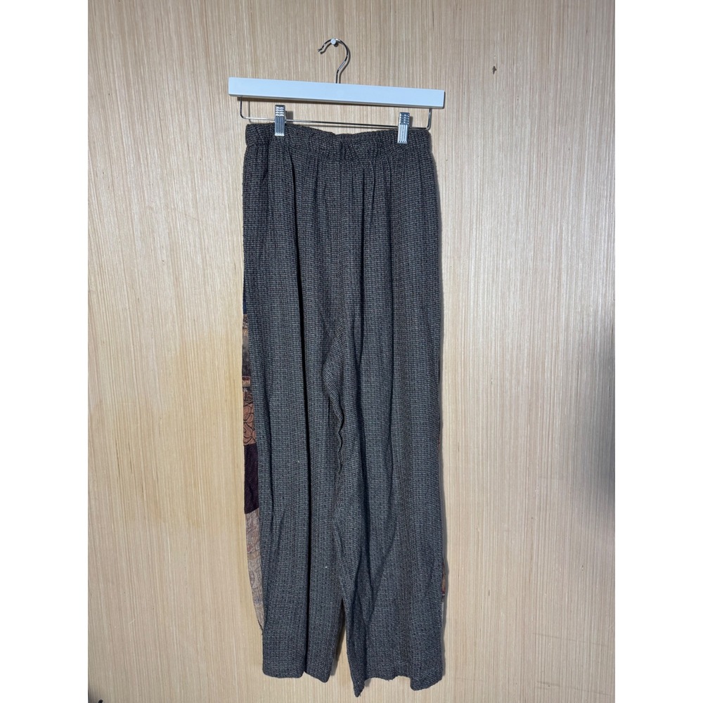 Donna Jessica Barrel Lantern Vintage Tweed Wide Leg Pants Silk Blend Made USA